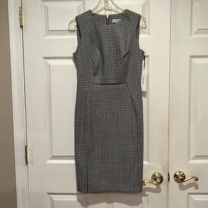 Calvin Klein Sleeveless Houndstooth like print Dress New Sz 6